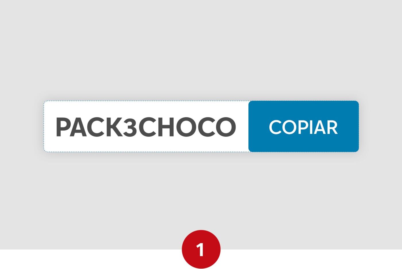 CÓDIGO PACK3CHOCO en el que se puede copiar y pegar