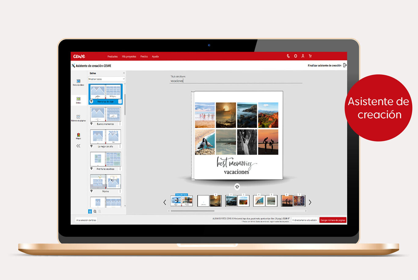 Asistente creativo que te ayudara durante todo el proceso de creación