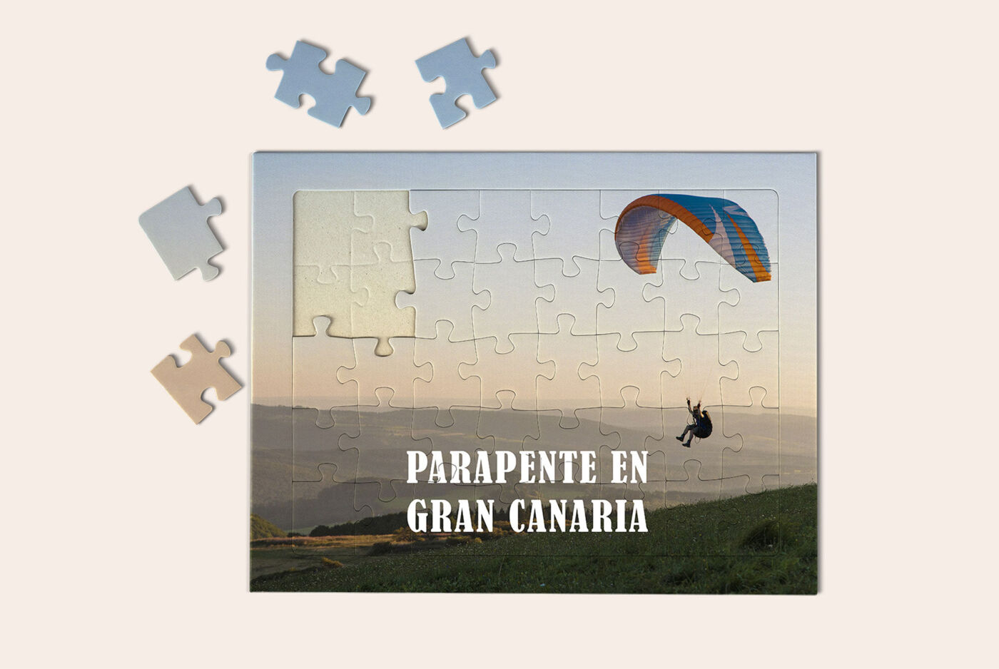 Puzzle personalizado de 40 piezas con un mensaje de regalo dentro del propio rompecabezas.