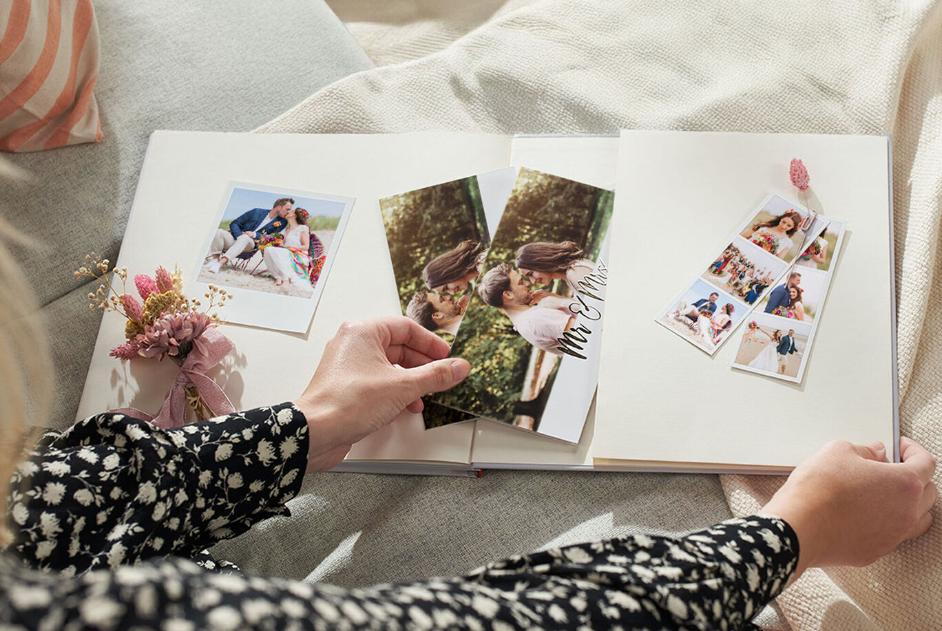 guarda tus mejores recuerdos de boda en este bolsillo en la parte final de tu álbum digital de boda.