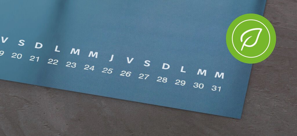 Papel digital reciclado para calendarios personalizados