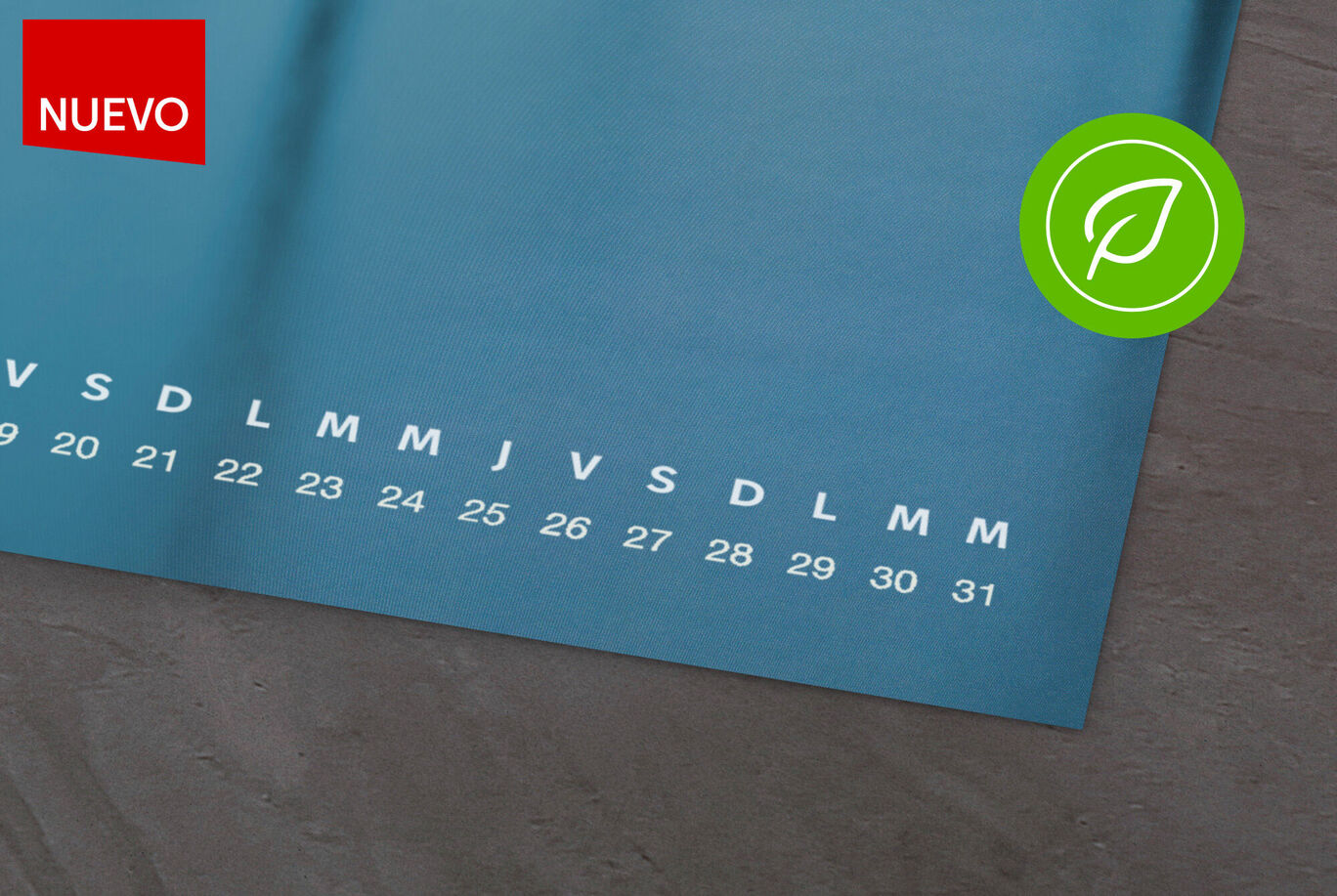 Papel digital reciclado para calendarios personalizados