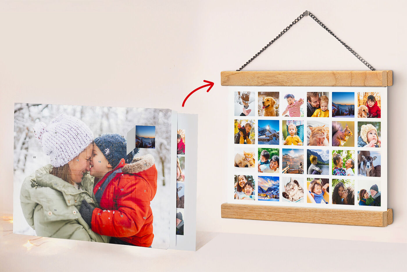 calendario de Adviento Poster Collage con fotos