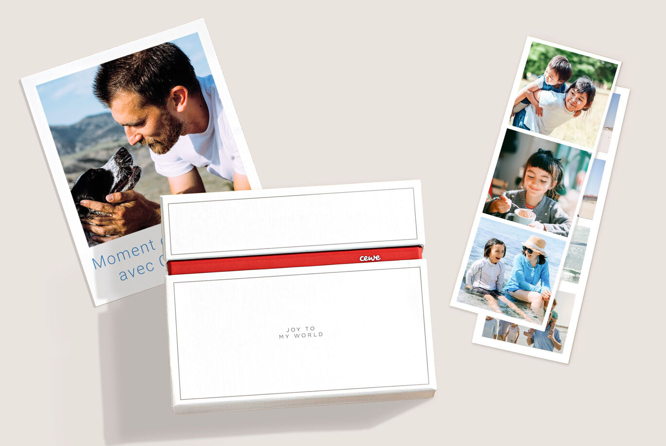 fotos creativas para hacer regalos: retro, vintage, cuadradas y con caja de almacenamiento.