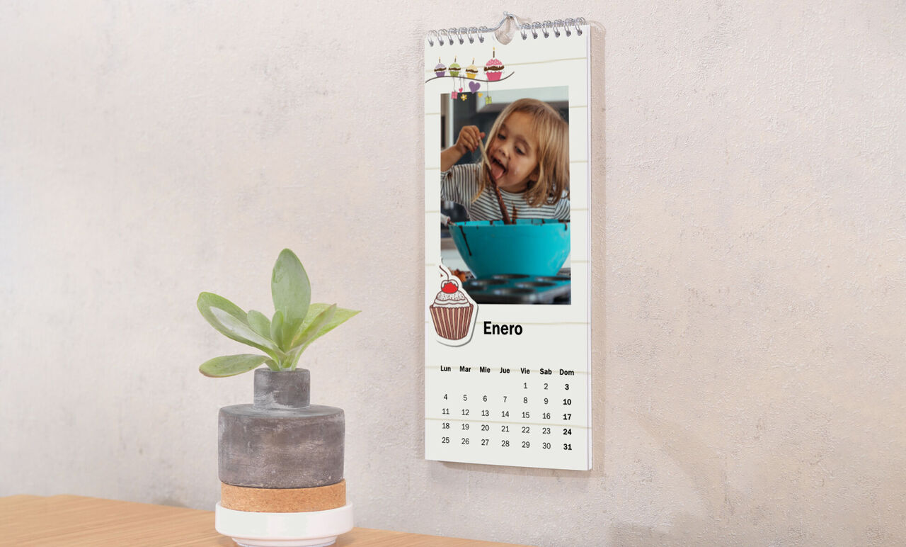 Calendario con fotos personalizado para la cocina 001