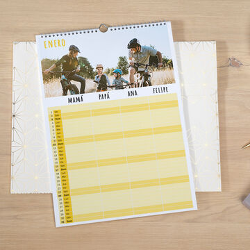 Planificador familiar para pared