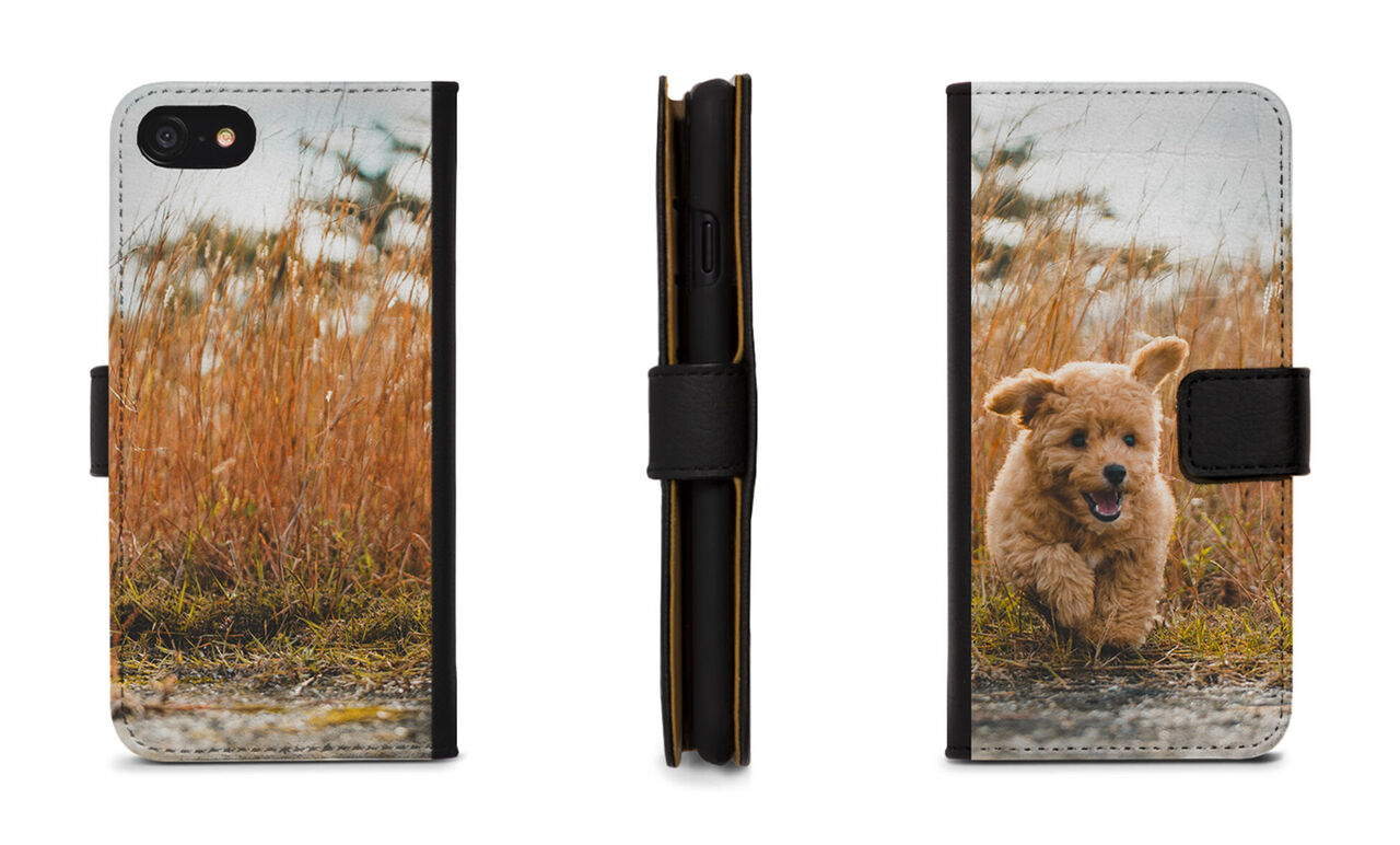 Funda personalizada móvil polipiel apertura lateral 003