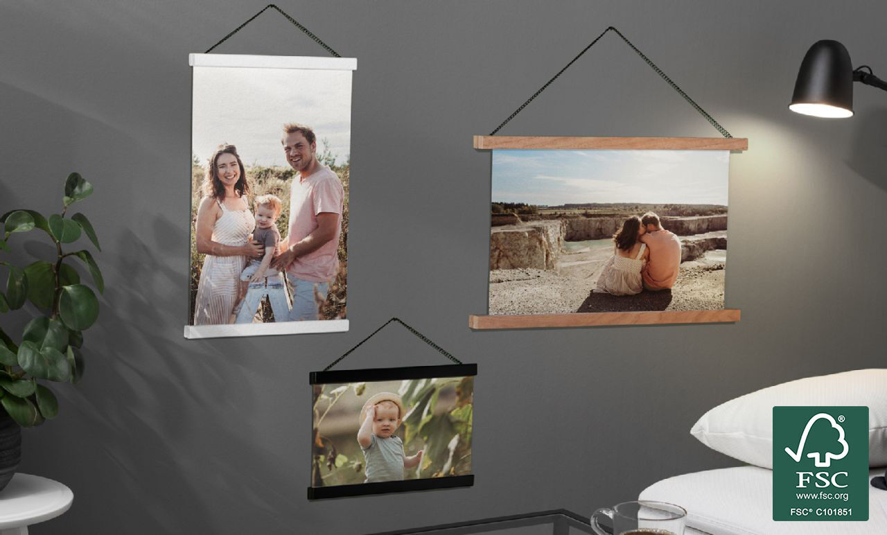 Colgador de madera para fotos y pósters