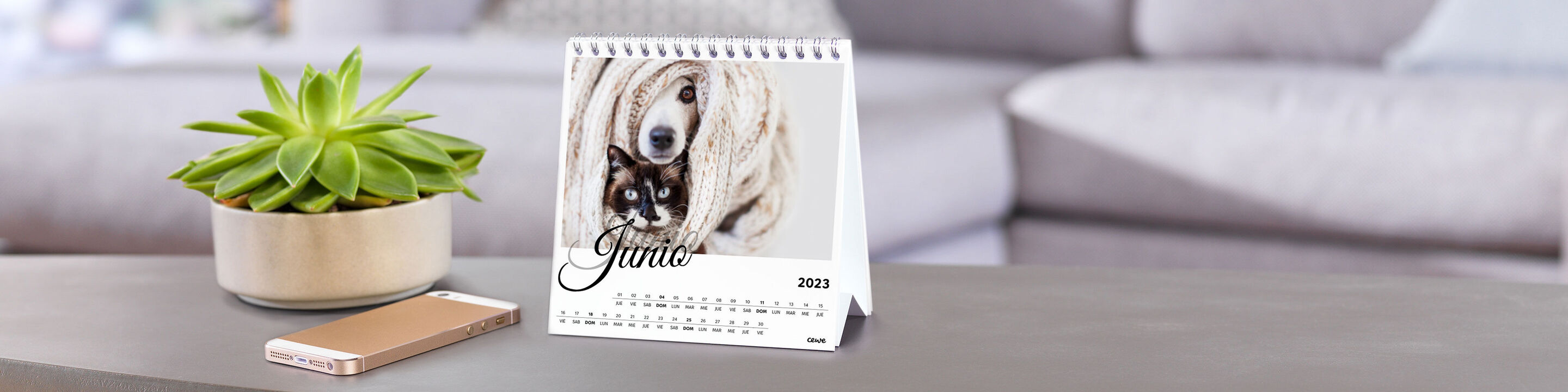 Calendario de mesa personalizado con fotos 2024