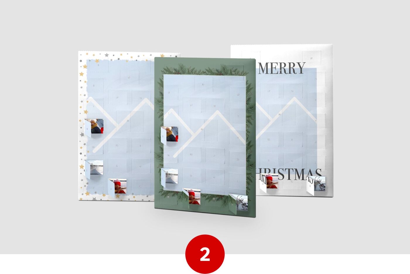 Plantillas creativas calendario de adviento en formato vertical