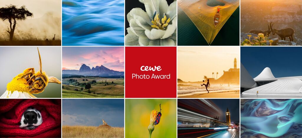 Concurso de fotos CEWE con imágenes de ediciones anteriores.