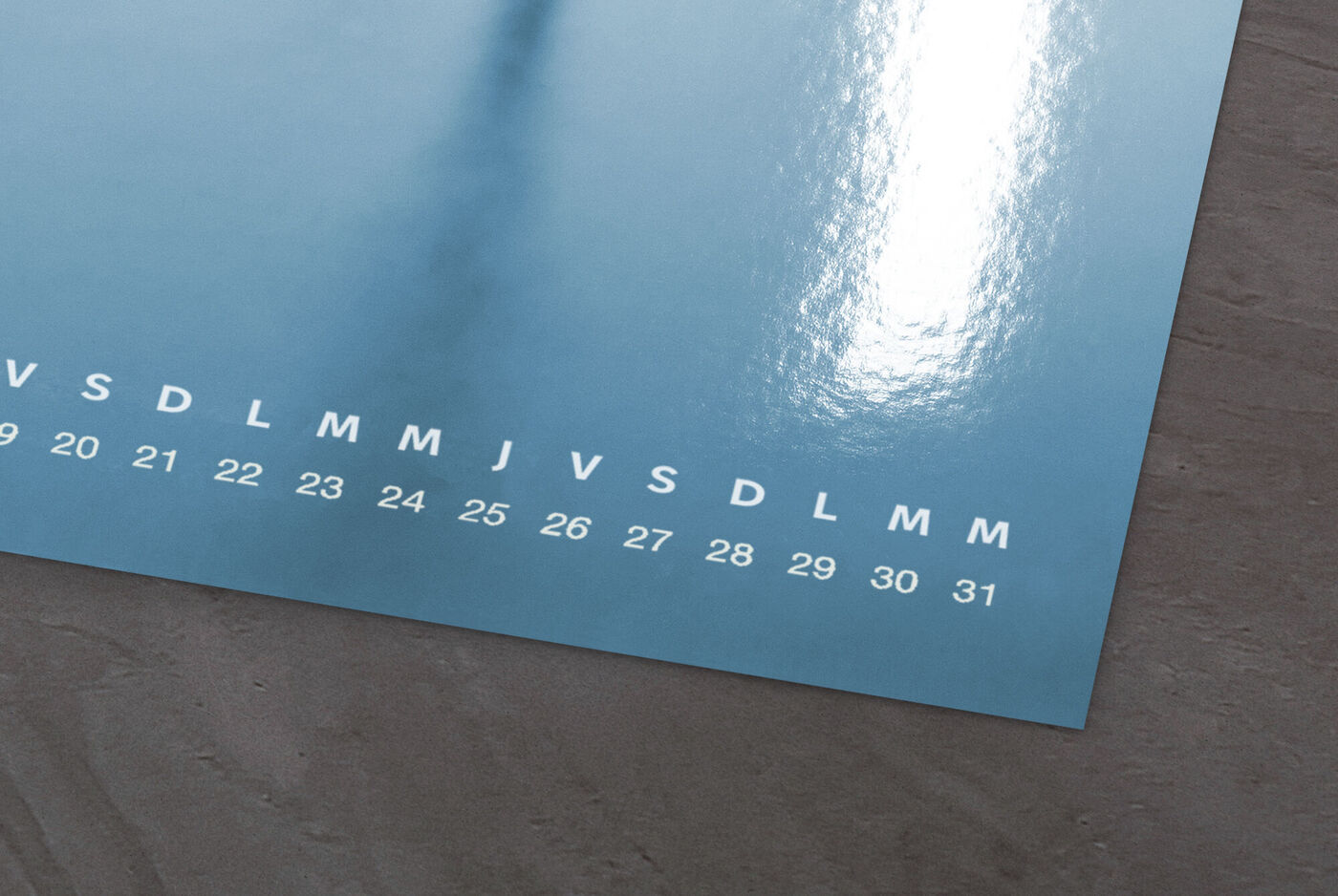 Papel fotográfico brillante para calendarios