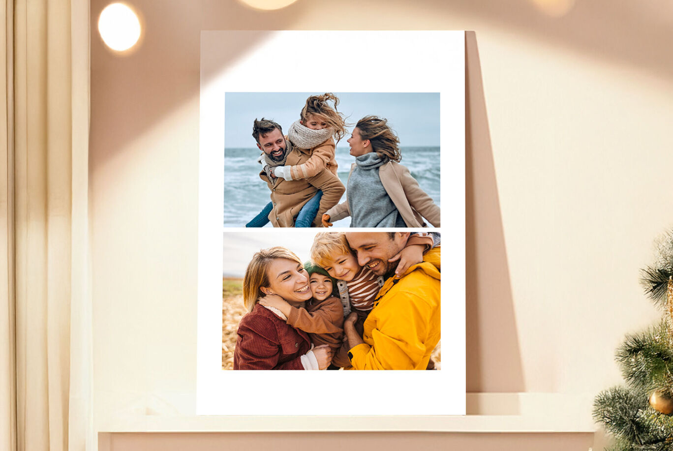 La familia disfruta del tiempo en la playa y paseando al aire libre