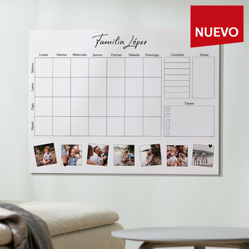 Calendario familiar con fotos de los mejores momentos y vista semanal.