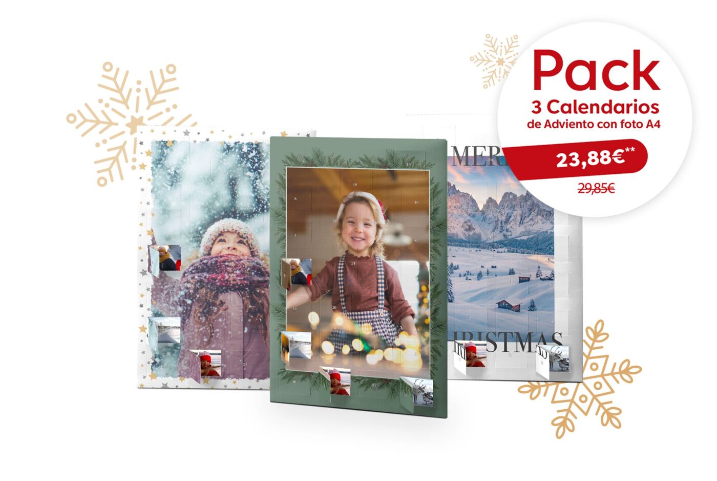 Pack 3 Calendarios Con fotos descuento para 3 unidades