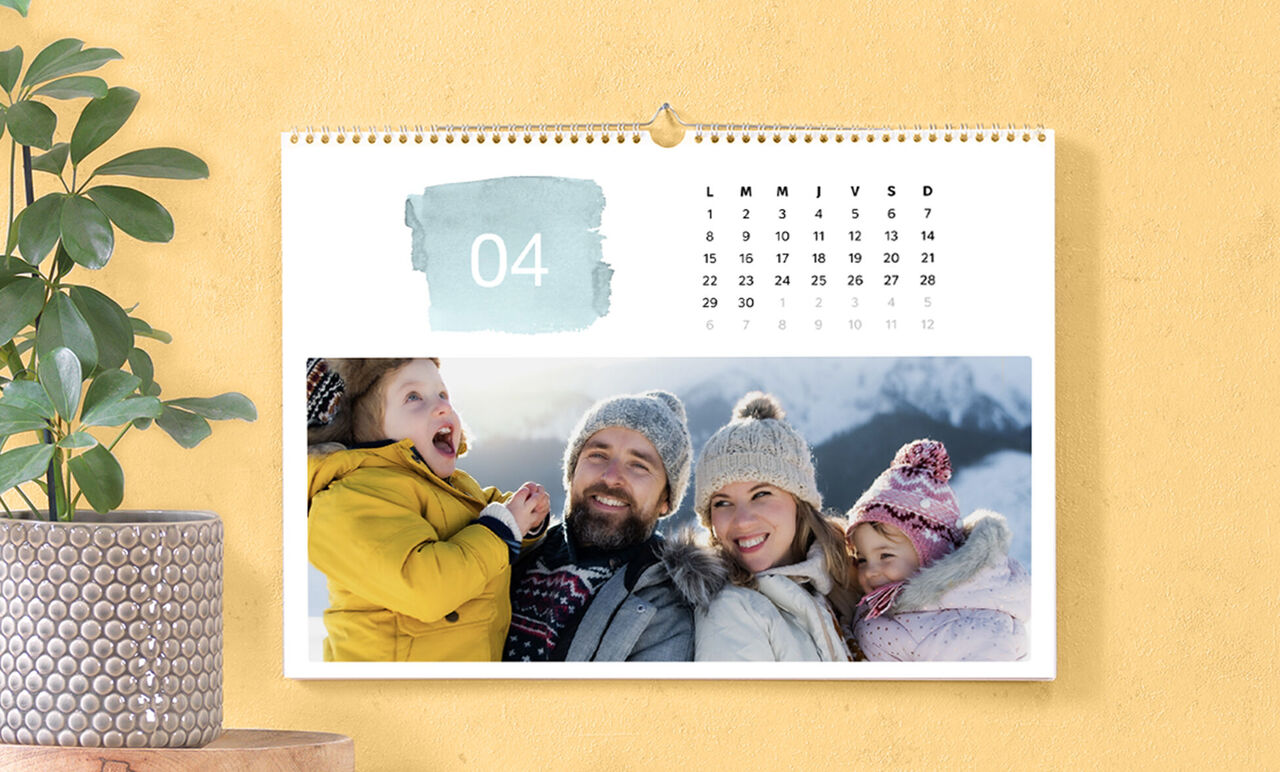 Calendario de pared A3 horizontal con fotos