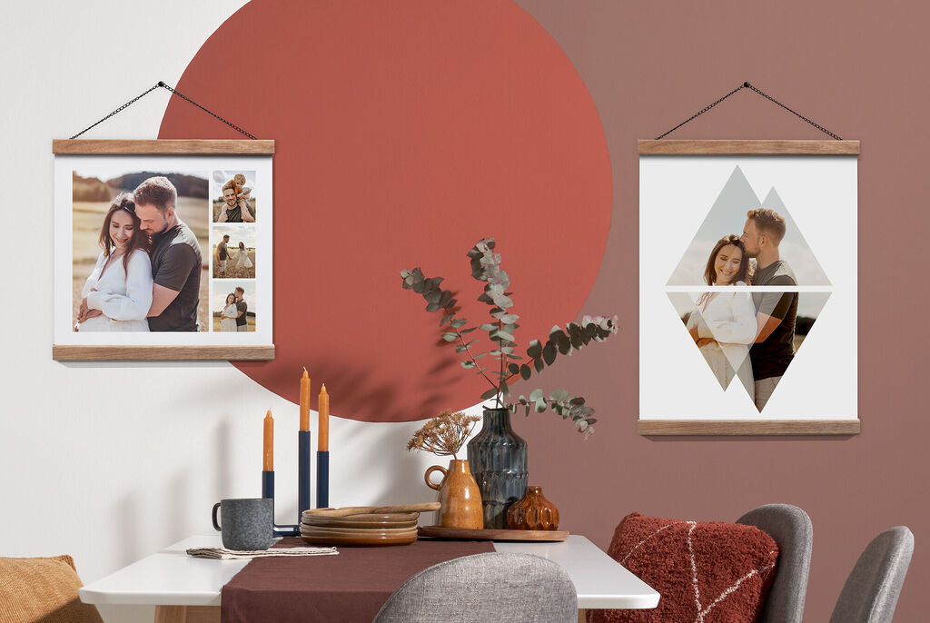 Cuadro adhesivo hexagonal personalizado