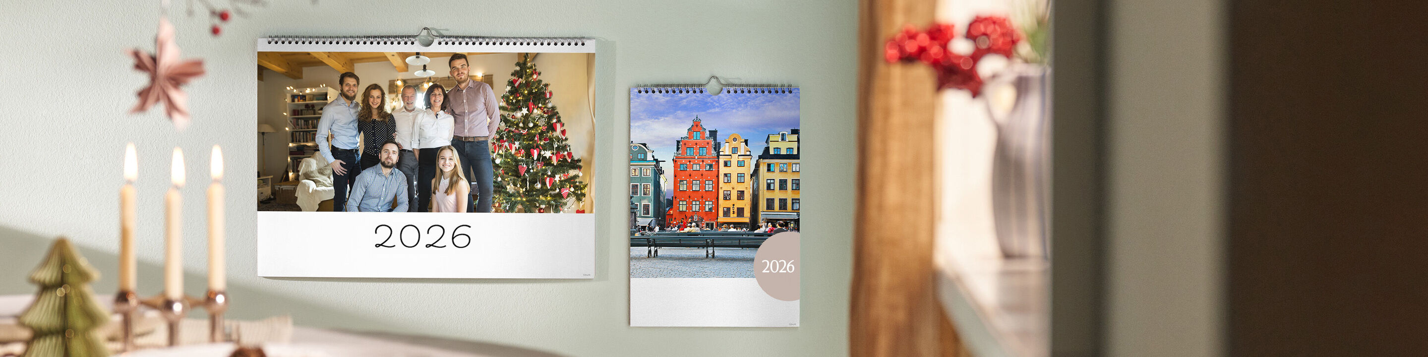 calendarios de pared personalizados con fotos, regalo ideal para Navidad.