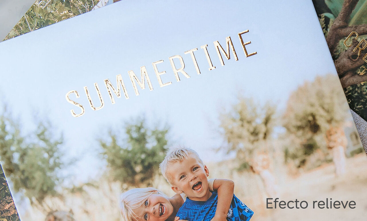Efectos de relieve con grabado premium para tu álbum de fotos CEWE