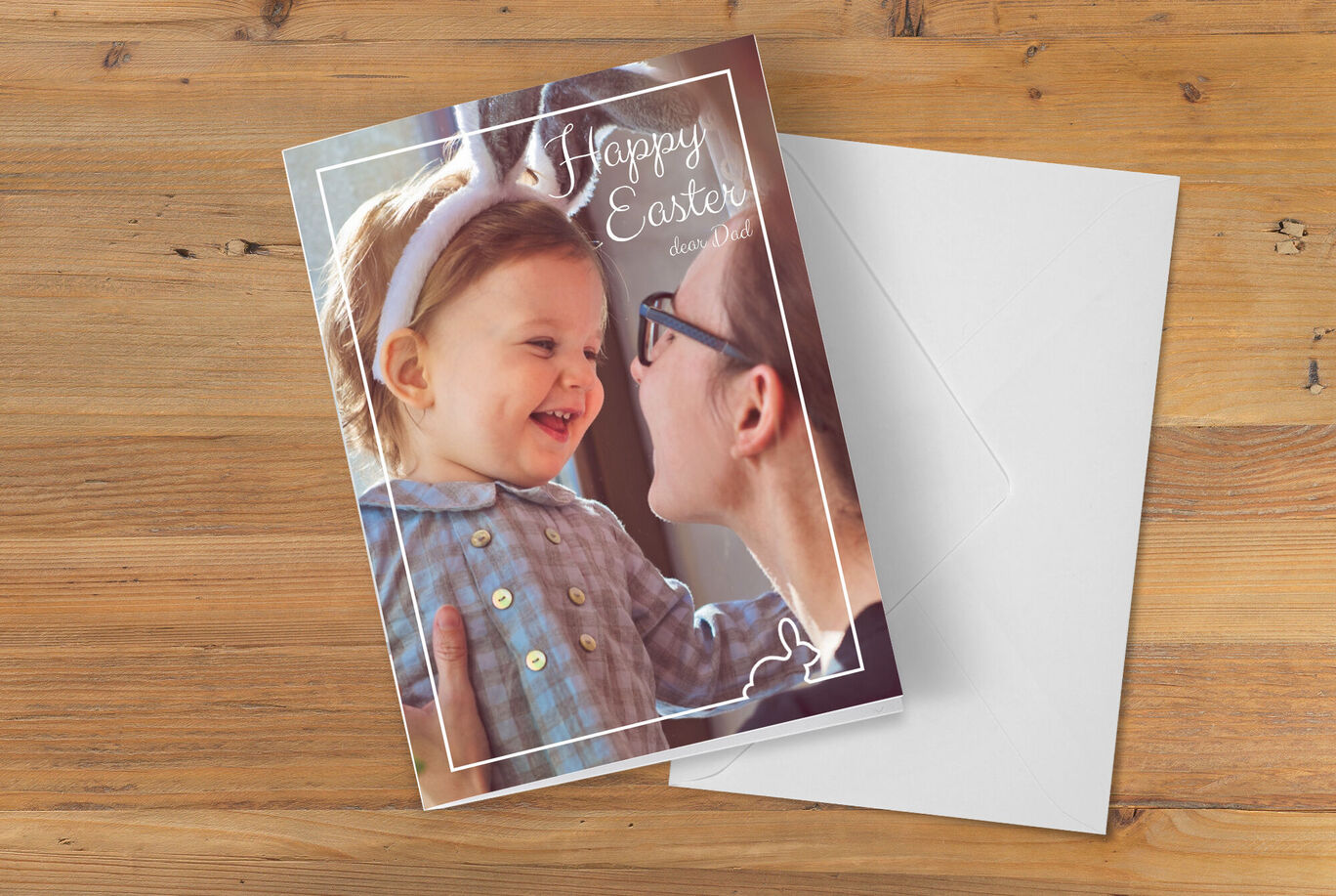 Tarjeta de Feliz Pascua con un diseño alegre