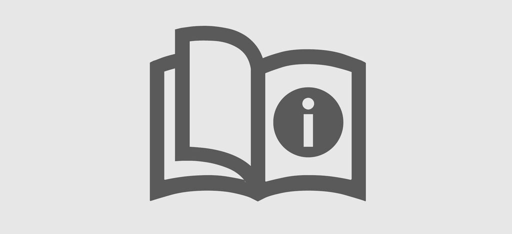 Libro abierto con símbolo de información presentado por CEWE FOTOBUCH