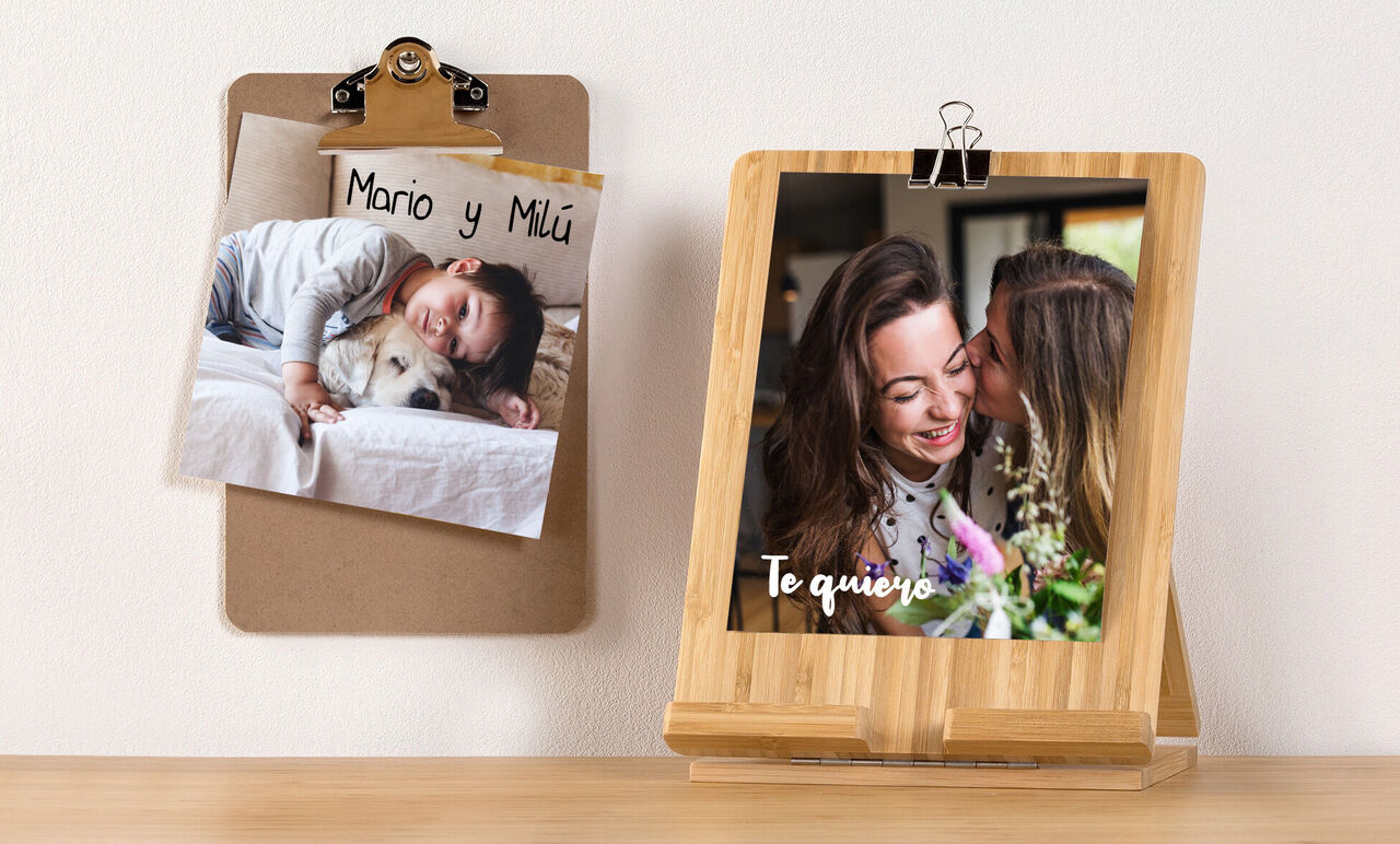 Fotos al momento con texto