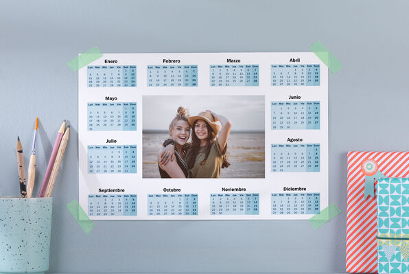 Calendario personalizado con fotos planificador anual