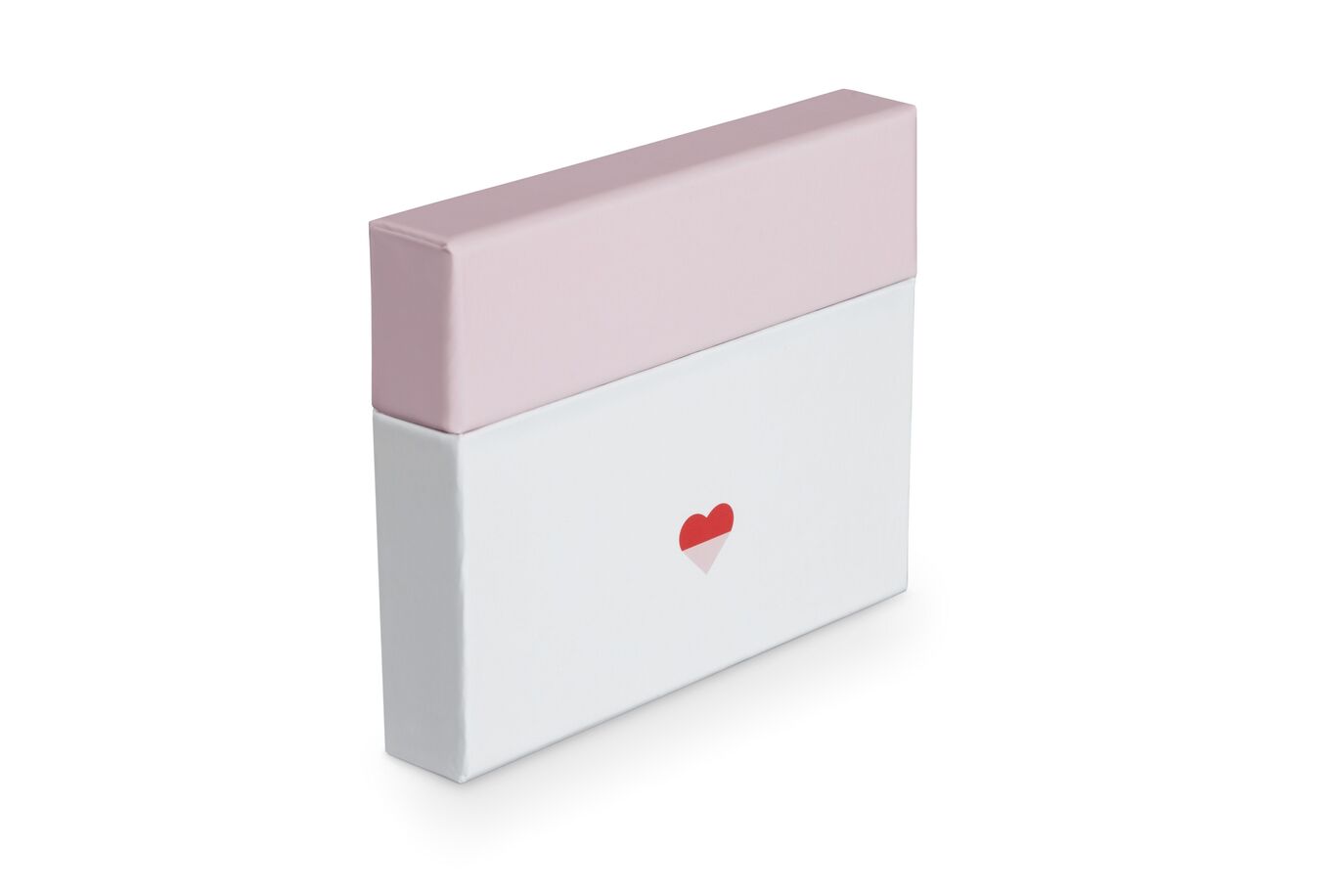 Caja de regalo con corazones para fotografías