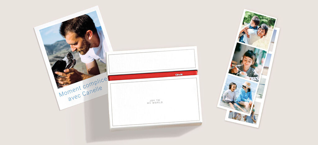 fotos creativas para hacer regalos: retro, vintage, cuadradas y con caja de almacenamiento.