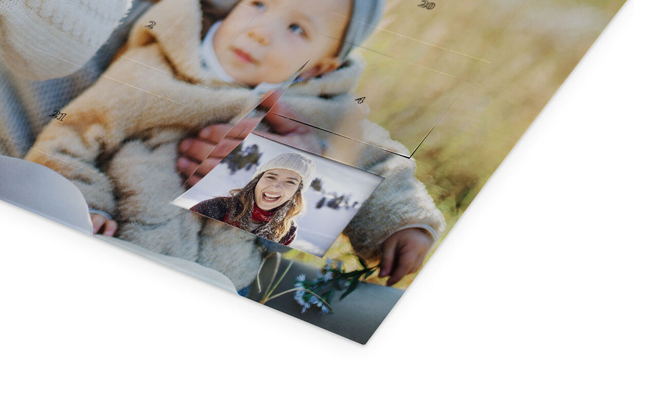 Calendario de fotos con recuerdos de vacaciones tiernos.