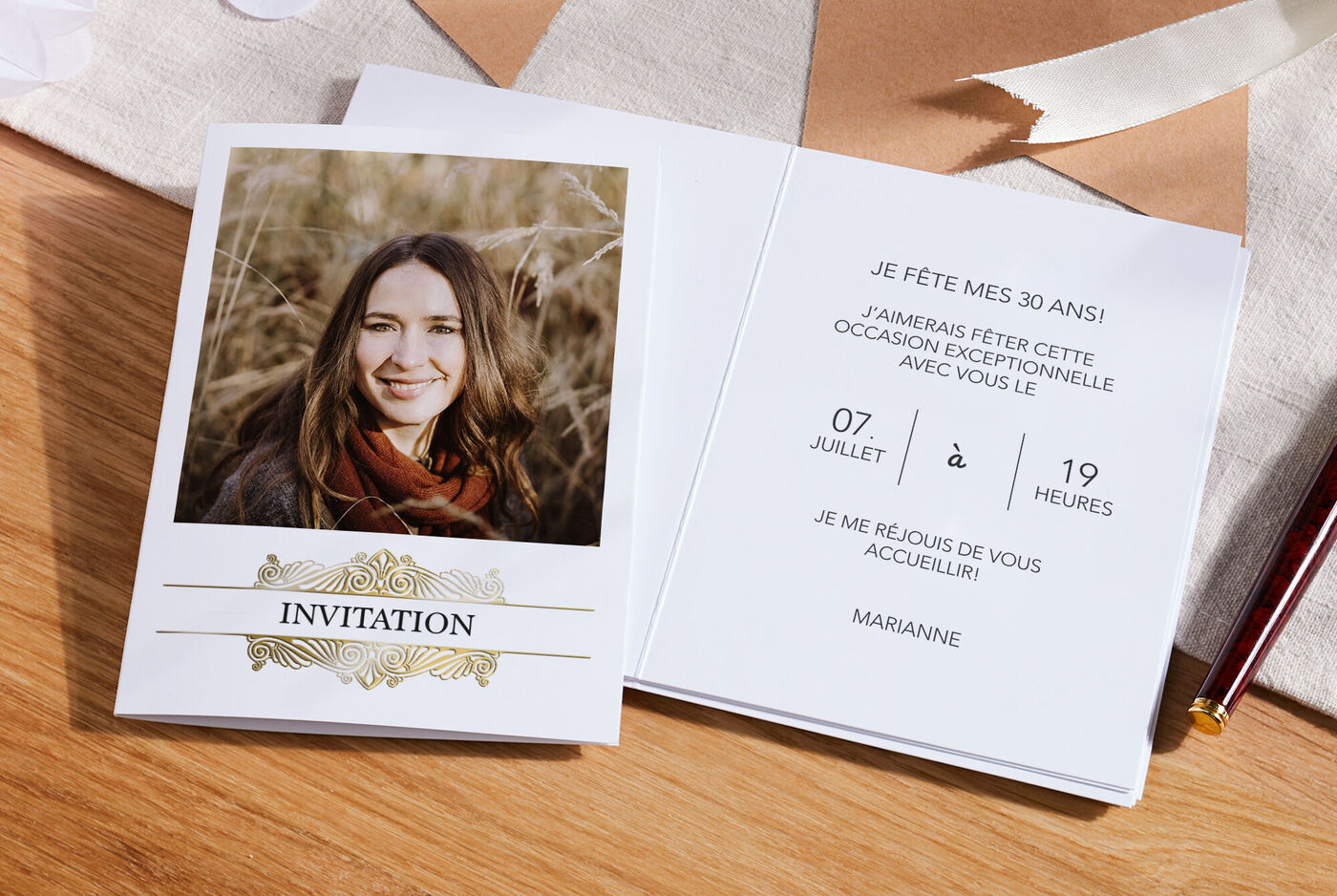 Dípticos personalizadas tarjetas plegables