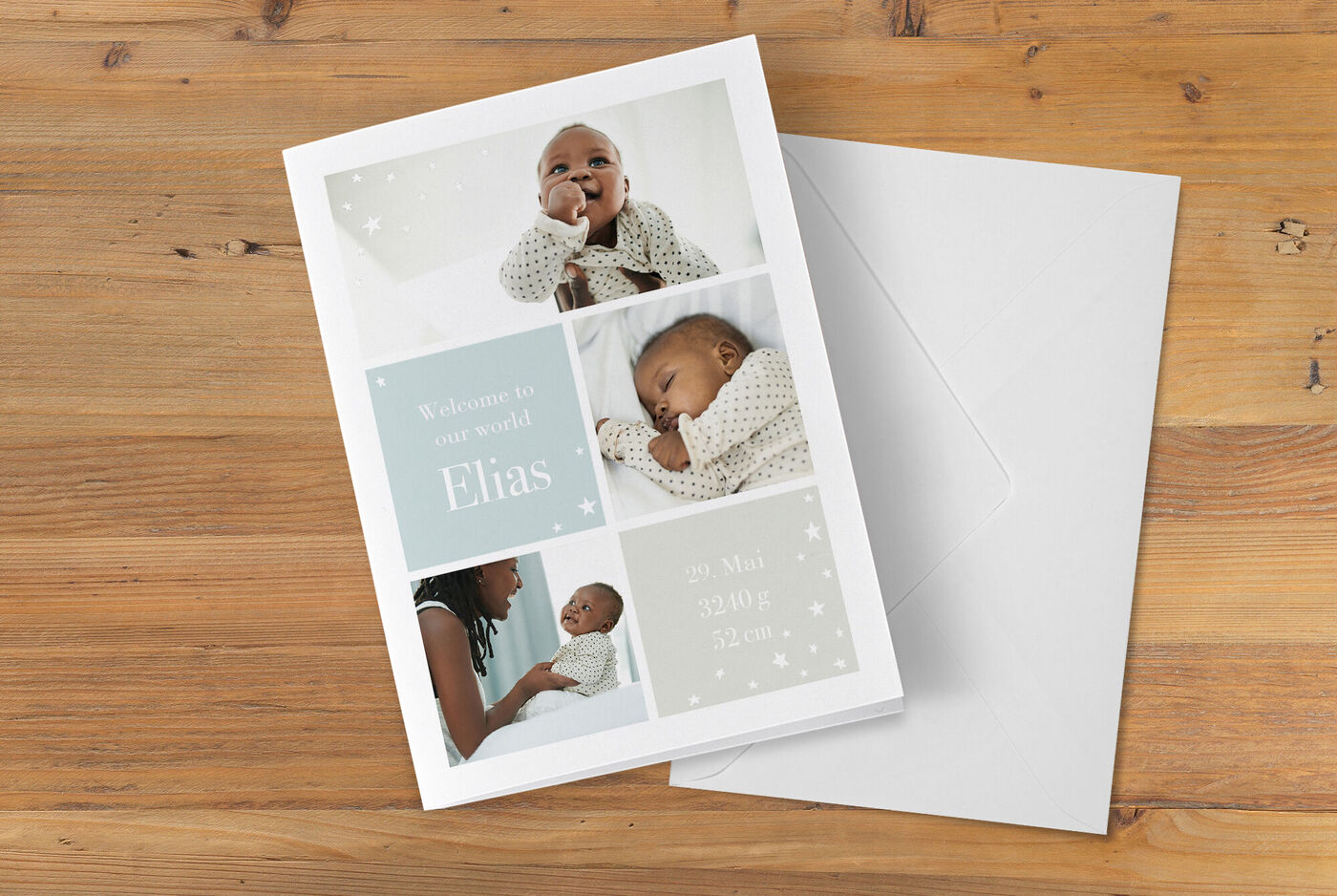 Tarjetas personalizadas de nacimiento